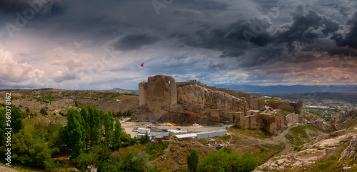 Harput Castle view in Harput Town of Elazig Province photo