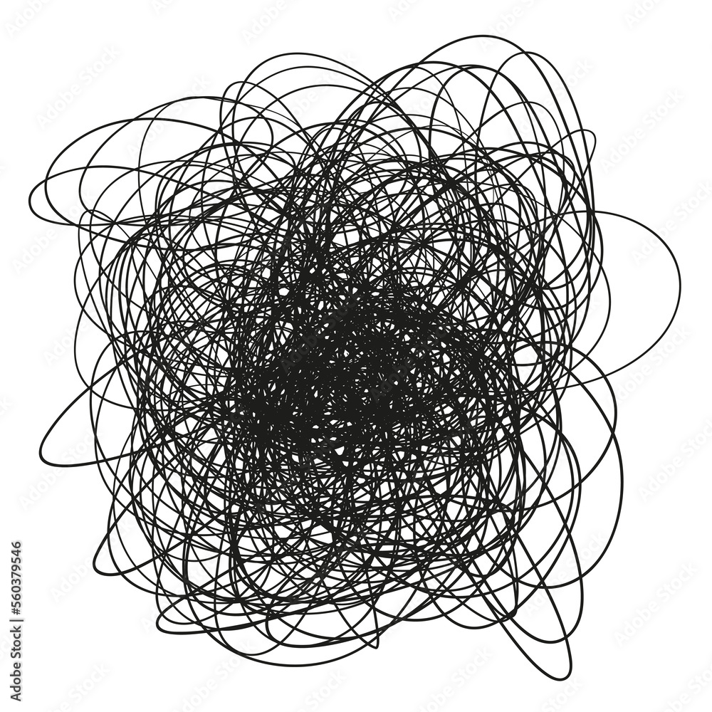 Chaos. Abstract tangled texture. Random chaotic lines. Hand drawn dinamic scrawls. Black and white illustration. Background with lines. Universal pattern. Art creation Chaos. Abstract tangled texture. Random chaotic lines. Hand drawn dinamic scrawls. Black and white illustration. Background with lines. Universal pattern. Art creation