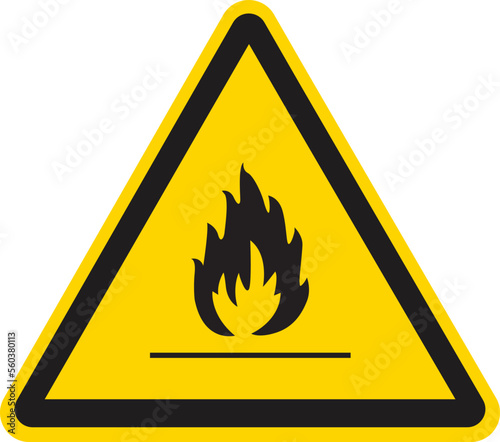 Fire risk warning sign. Vector illustration. 