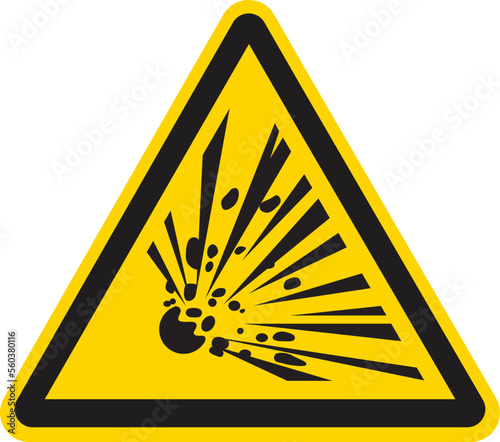 Risk of explosion symbol safety sign. Vector illustration. 
