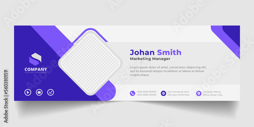 	
corporate email signature with modern layout Business abstract blue background	
