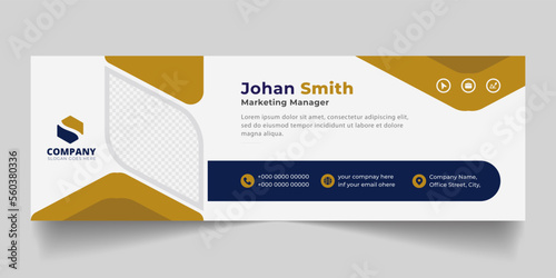 email signature banner vector corporate template sign