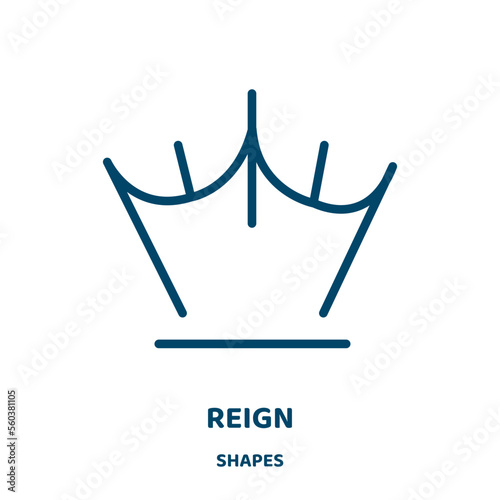 reign vector icon from shapes collection. majesty filled flat symbol for mobile concept and web design. Black king glyph icon. Isolated sign, logo illustration. Vector graphics.