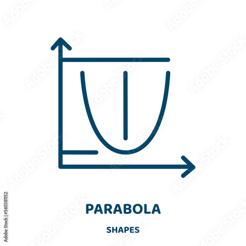 parabola vector icon from shapes collection. business filled flat symbol for mobile concept and web design. Black dish glyph icon. Isolated sign, logo illustration. Vector graphics.