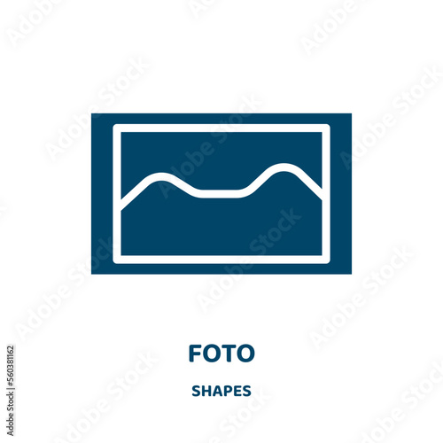 foto vector icon from shapes collection. photo filled flat symbol for mobile concept and web design. Black simple glyph icon. Isolated sign, logo illustration. Vector graphics.