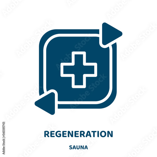 regeneration vector icon from sauna collection. treatment filled flat symbol for mobile concept and web design. Black health glyph icon. Isolated sign, logo illustration. Vector graphics.