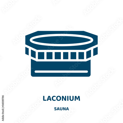 laconium vector icon from sauna collection. sauna filled flat symbol for mobile concept and web design. Black heat glyph icon. Isolated sign, logo illustration. Vector graphics. photo