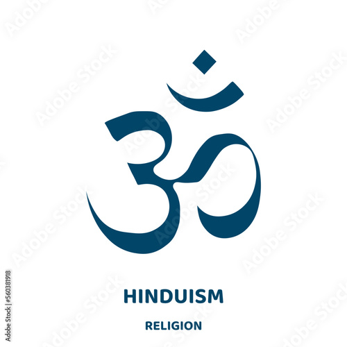 hinduism vector icon from religion collection. india filled flat symbol for mobile concept and web design. Black traditional glyph icon. Isolated sign, logo illustration. Vector graphics.