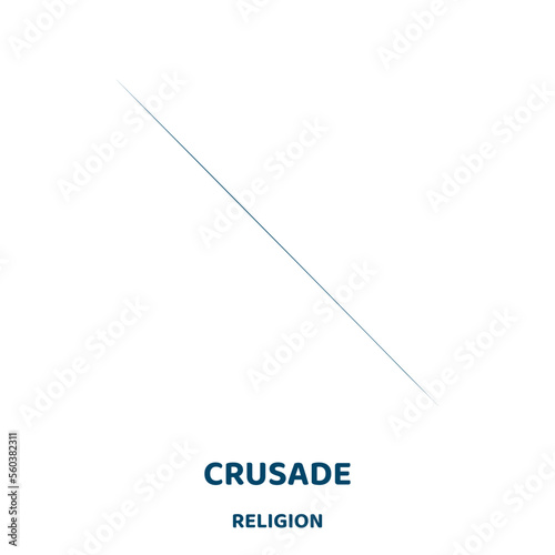 crusade vector icon from religion collection. crusader filled flat symbol for mobile concept and web design. Black cross glyph icon. Isolated sign, logo illustration. Vector graphics.