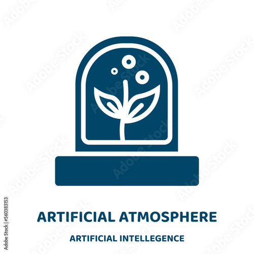 artificial atmosphere vector icon from artificial intellegence and future technology collection. atmosphere filled flat symbol for mobile concept and web design. Black png glyph icon. Isolated sign, .