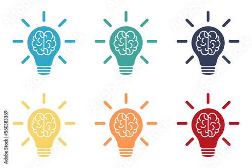 Lamp and brains - innovative lamps, ideas of the mind. Web design	