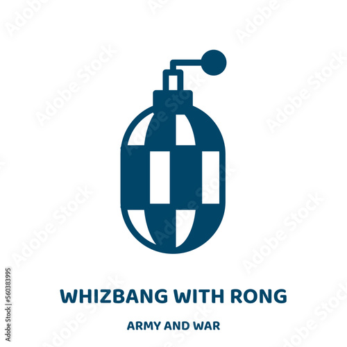 whizbang with rong vector icon from army and war collection. assault filled flat symbol for mobile concept and web design. Black gun glyph icon. Isolated sign, logo illustration. Vector graphics.