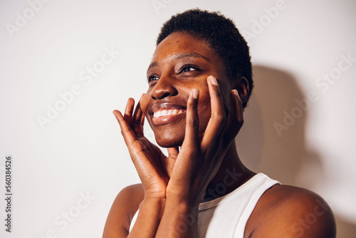black woman portrait showing his face