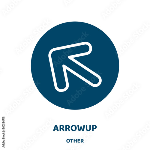 arrowup vector icon from other collection. cursor filled flat symbol for mobile concept and web design. Black aim glyph icon. Isolated sign, logo illustration. Vector graphics. photo