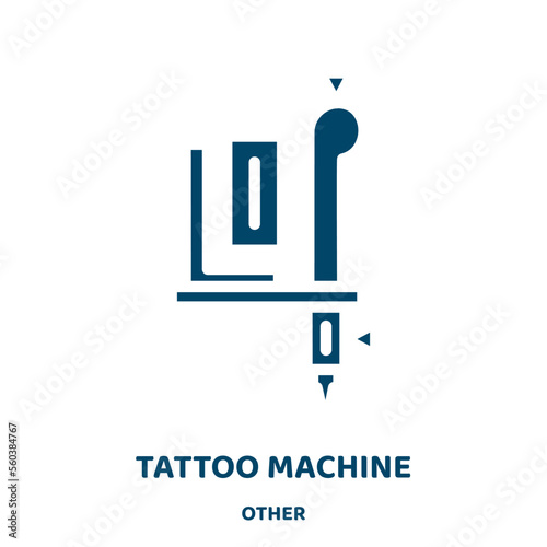 tattoo machine vector icon from other collection. tattoo filled flat symbol for mobile concept and web design. Black machine glyph icon. Isolated sign, logo illustration. Vector graphics.