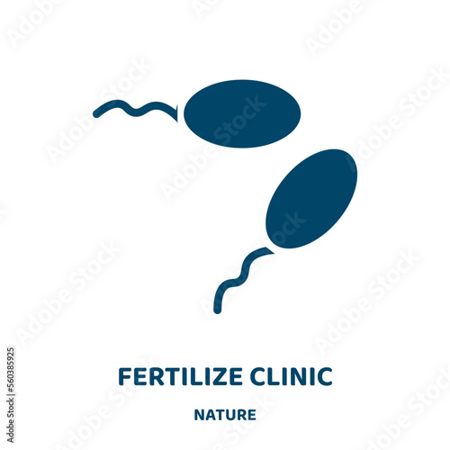 fertilize clinic vector icon from nature collection. fertility filled flat symbol for mobile concept and web design. Black clinic glyph icon. Isolated sign, logo illustration. Vector graphics.