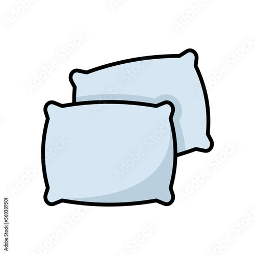 pillow icon vector design template in white background
