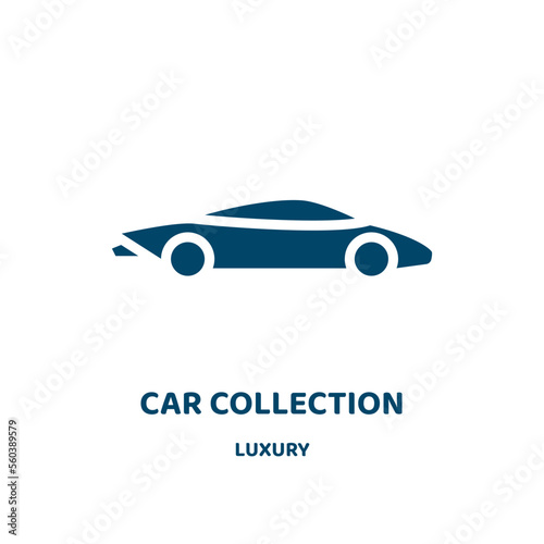 car collection vector icon from luxury collection. collection filled flat symbol for mobile concept and web design. Black car glyph icon. Isolated sign, logo illustration. Vector graphics.