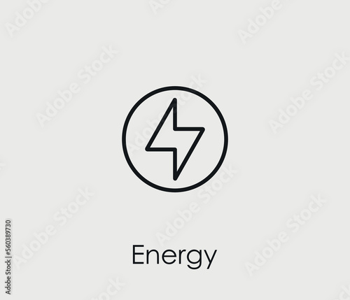 Free Download Energy vector icon. Editable stroke. Symbol in Line Art Style for Design, Presentation, Website or Mobile Apps Elements, Logo.  Energy symbol illustration. Pixel vector graphics - Vector - GFXLoad