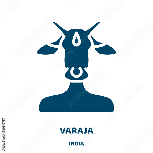 varaja vector icon from india collection. tikka masala filled flat symbol for mobile concept and web design. Black guru glyph icon. Isolated sign, logo illustration. Vector graphics.