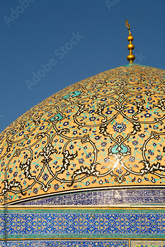 The dome of the Sheik Lotfollah Mosque, Emam Khomeini Square, Esfahan, Iran photo