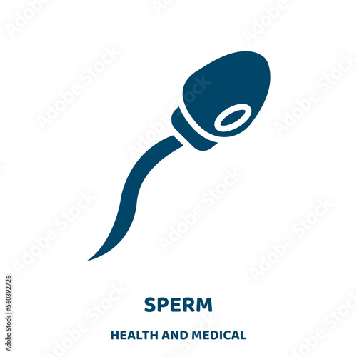 sperm vector icon from health and medical collection. medical filled flat symbol for mobile concept and web design. Black health glyph icon. Isolated sign, logo illustration. Vector graphics.