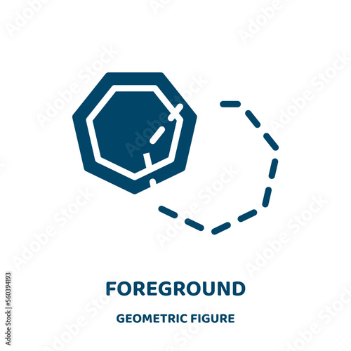 foreground vector icon from geometric figure collection. app filled flat symbol for mobile concept and web design. Black button glyph icon. Isolated sign, logo illustration. Vector graphics.