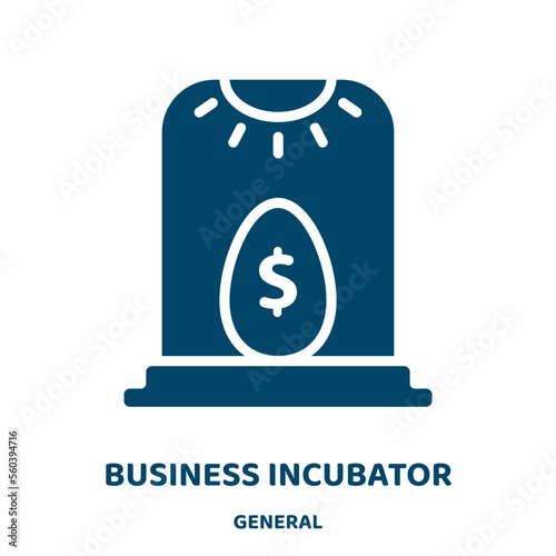 business incubator vector icon from general collection. startup filled flat symbol for mobile concept and web design. Black investment glyph icon. Isolated sign, logo illustration. Vector graphics.