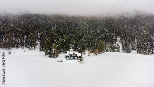 Konstfotografi Golcuk - Bolu - Turkey, winter snow during snowfall