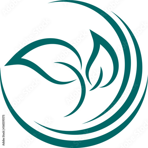 Zwei Blätter, Pflanze, Gärtner, Logo