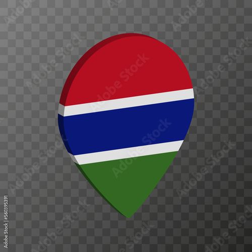 Free Download Map pointer with Gambia flag. Vector illustration. - GFXLoad