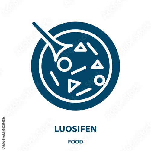 luosifen vector icon from food collection. omelette filled flat symbol for mobile concept and web design. Black mein glyph icon. Isolated sign, logo illustration. Vector graphics.