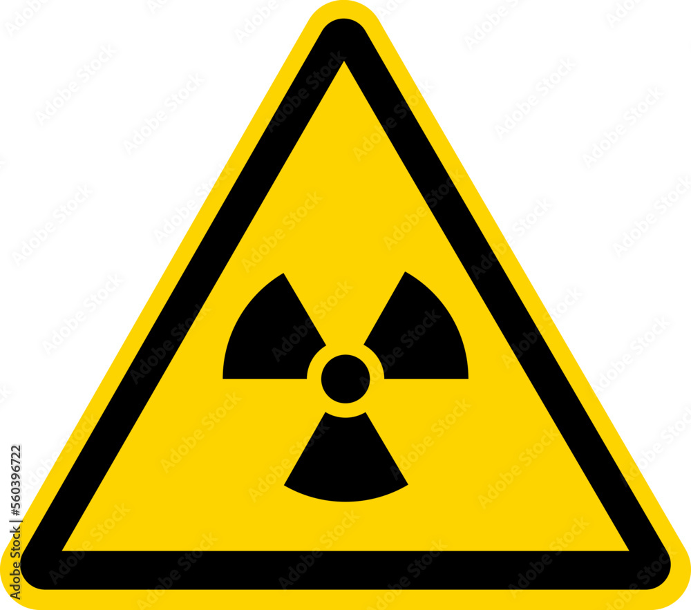 Warning ionizing radiation sign on isolated background. Vector illustration. Warning ionizing radiation sign on isolated background. Vector illustration.