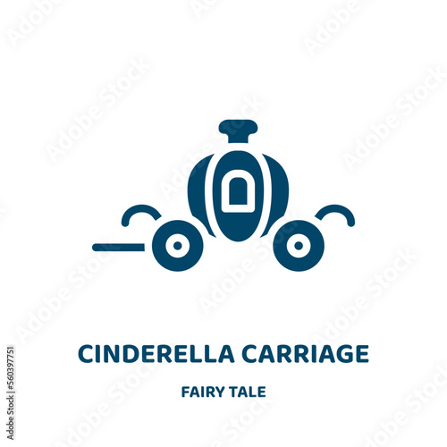 cinderella carriage vector icon from fairy tale collection. cinderella filled flat symbol for mobile concept and web design. Black transportation glyph icon. Isolated sign, logo illustration. Vector .