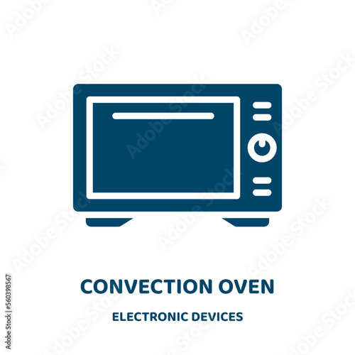 convection oven vector icon from electronic devices collection. convection filled flat symbol for mobile concept and web design. Black equipment glyph icon. Isolated sign, logo illustration. Vector .