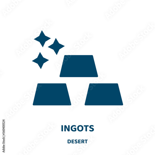 ingots vector icon from desert collection. money filled flat symbol for mobile concept and web design. Black gold glyph icon. Isolated sign, logo illustration. Vector graphics.