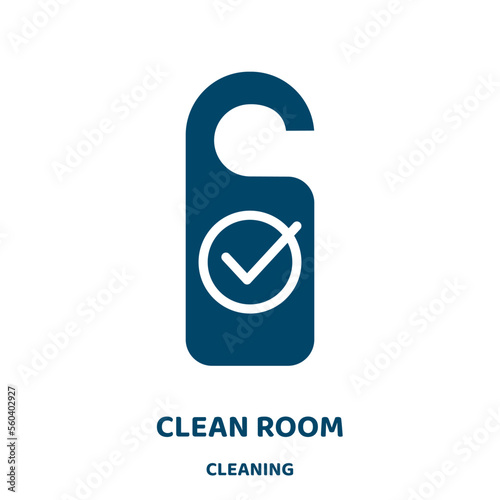 clean room vector icon from cleaning collection. clean filled flat symbol for mobile concept and web design. Black room glyph icon. Isolated sign, logo illustration. Vector graphics.