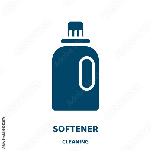 softener vector icon from cleaning collection. laundry filled flat symbol for mobile concept and web design. Black detergent glyph icon. Isolated sign, logo illustration. Vector graphics.