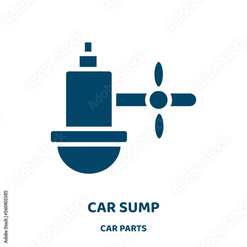 car sump vector icon from car parts collection. vehicle filled flat symbol for mobile concept and web design. Black car glyph icon. Isolated sign, logo illustration. Vector graphics.