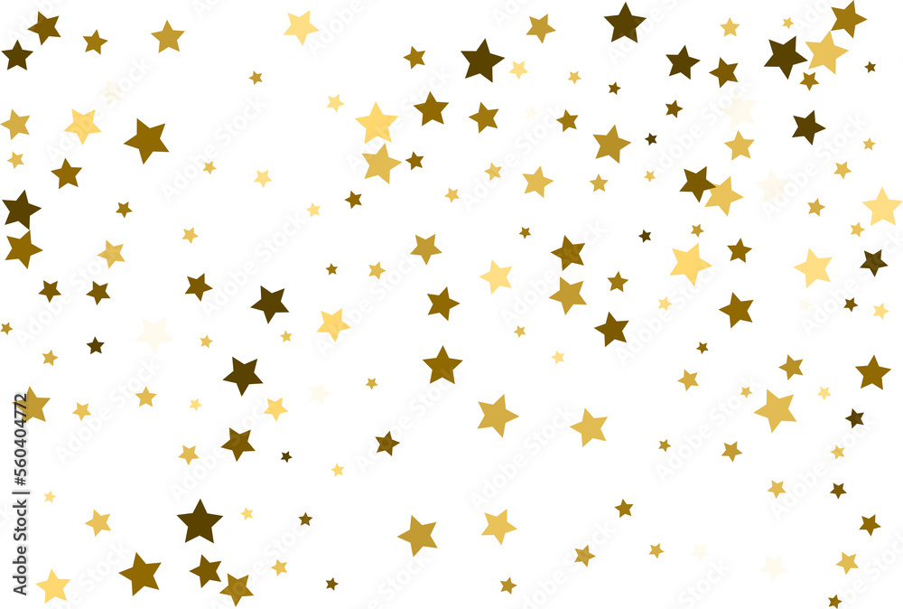 Random falling gold stars.