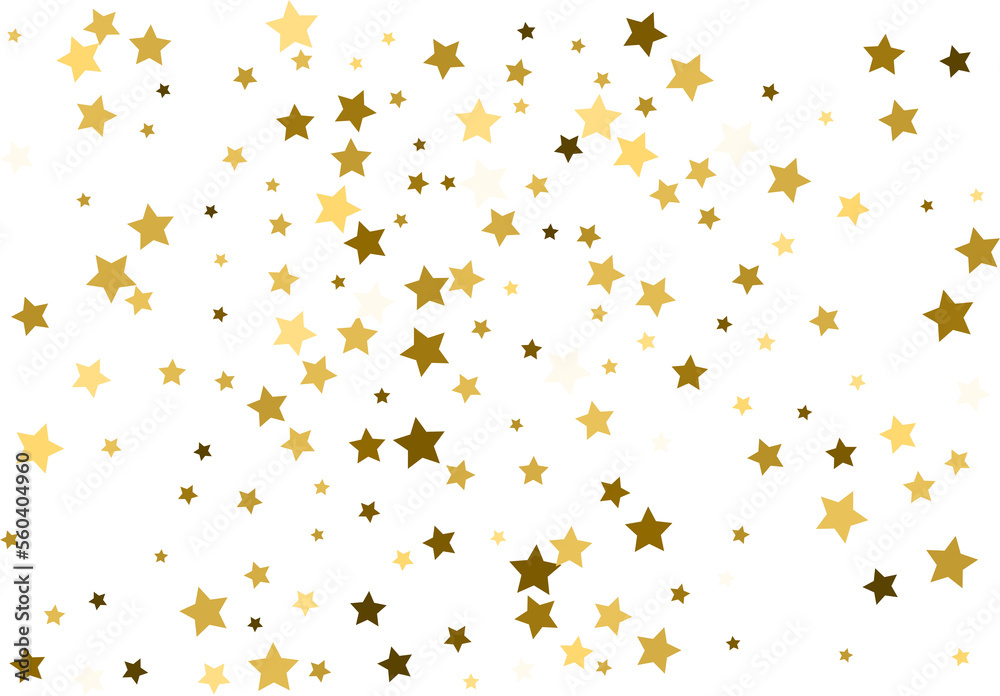 Random falling gold stars.