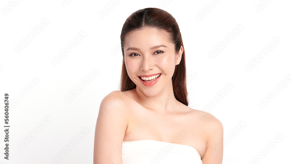Beautiful young asian woman with clean fresh skin on white background, Face care, Facial treatment, Cosmetology, beauty and spa, Asian women portrait. Beautiful young asian woman with clean fresh skin on white background, Face care, Facial treatment, Cosmetology, beauty and spa, Asian women portrait.