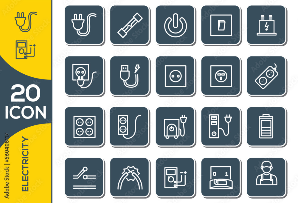 ELECTIRICITY ICON SET DESIGN ELECTIRICITY ICON SET DESIGN
