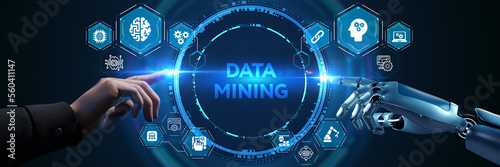 Data mining concept. Business, modern technology, internet and networking concept. 3d illustration