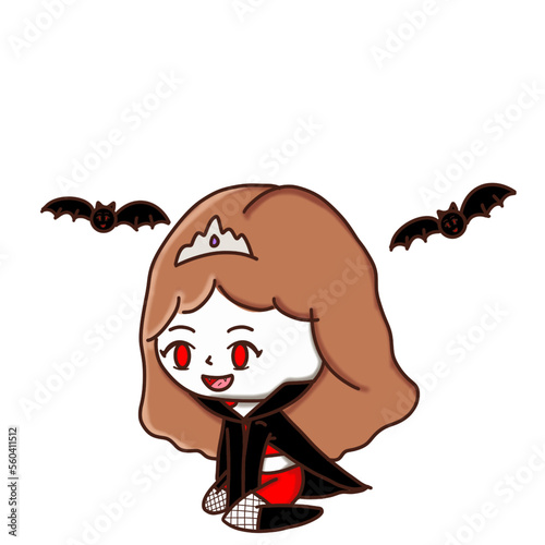 It was the image of a young vampire. She had terrifyingly pale skin.