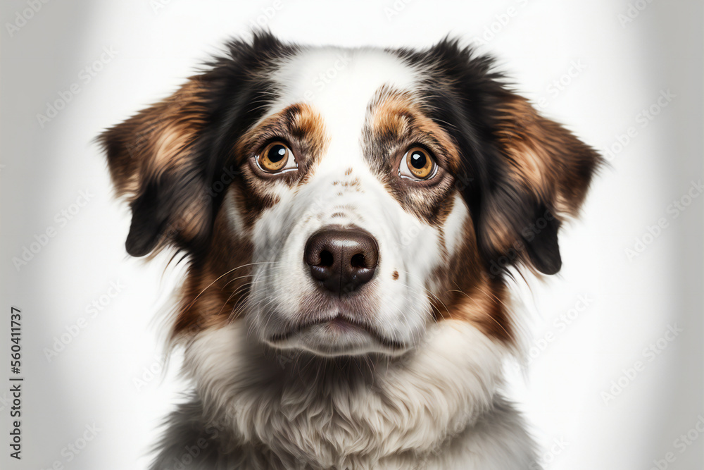 Hyperrealistic illustration of a dog - cute dog - cute hare - close-up of a dog Hyperrealistic illustration of a dog - cute dog - cute hare - close-up of a dog