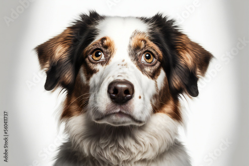 Hyperrealistic illustration of a dog - cute dog - cute hare - close-up of a dog