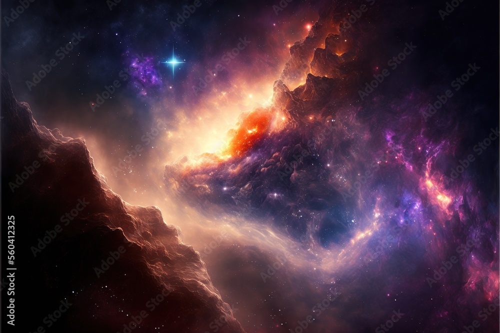 Space Nebula Light Generative AI Space Nebula Light Generative AI