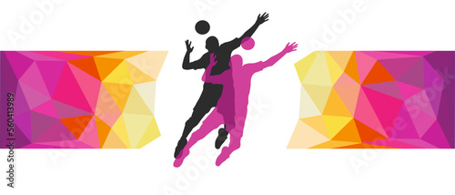 Volleyball sport graphic for use as a template for flyer or for use in web design.