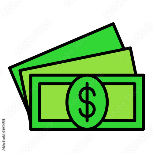 Cash Money Filled Line Icon